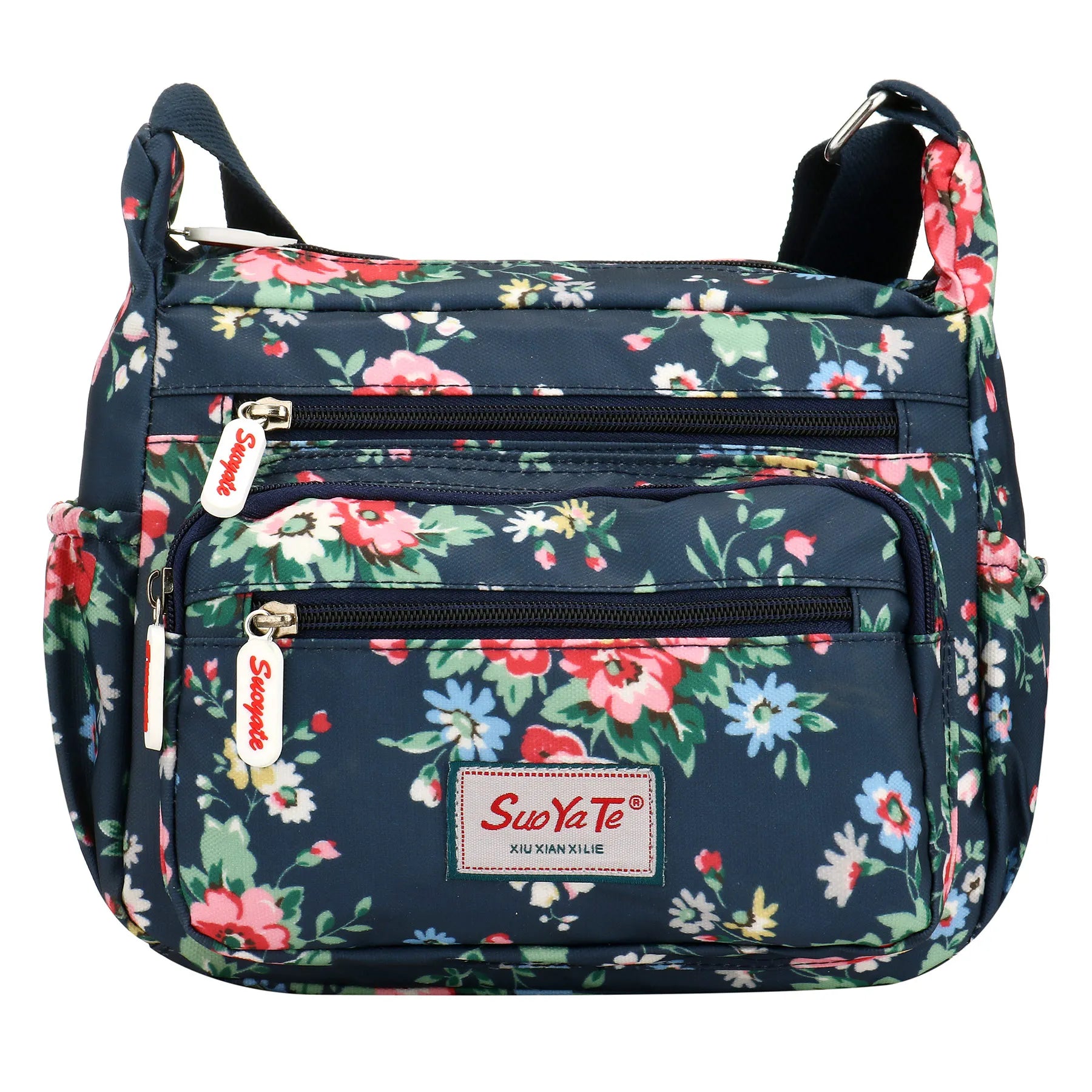 Fashion Multi-Pocket Crossbody Handbags Floral Pattern Female Shoulder Bag for Shopping Messenger Bags Waterproof Crossbody Bag