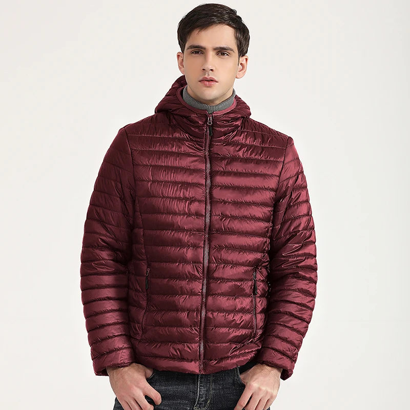 COUTUDI Lightweight Puffer Down Jackets for Men, Warm Parka, Windproof Coat, Casual Outerwear, Autumn and Winter Fashion Jacket