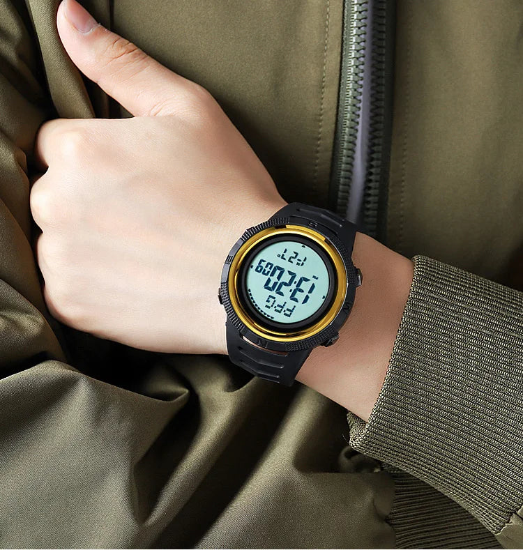 SKMEI Men's Sport Military Digital Men Watch For Men Waterproof Electronic Countdown Mens Wristwatches Outdoors Clock + Compass