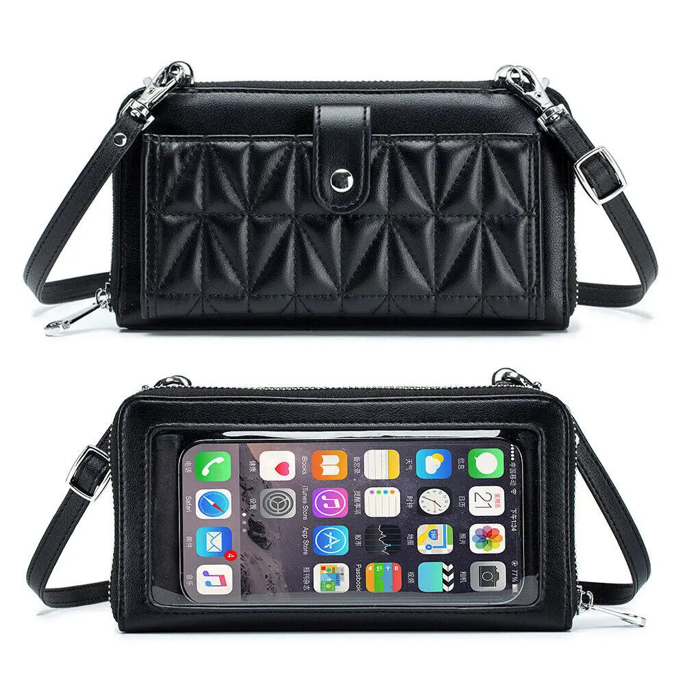 New Fashion Women's Bag with Touchscreen Phone Bag Multi functional Crossbody Bag Shoulder Strap Bag, Handbag, Coin Wallet