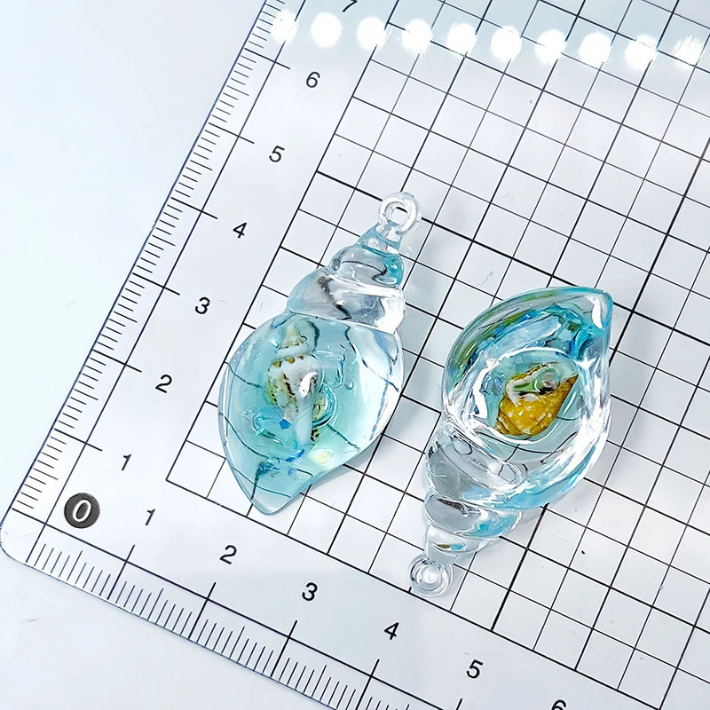 Cartoon Luminous Whelks Resin Ornaments Three Dimensional Pendant Handmade Diy Decorative Accessories