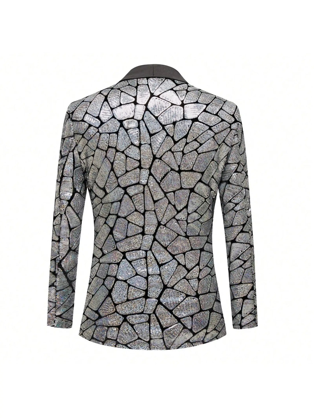 Men's Shiny Sequins Blazer Suit Jacket Stylish Tuxedo for Party,Wedding,Banquet,Prom