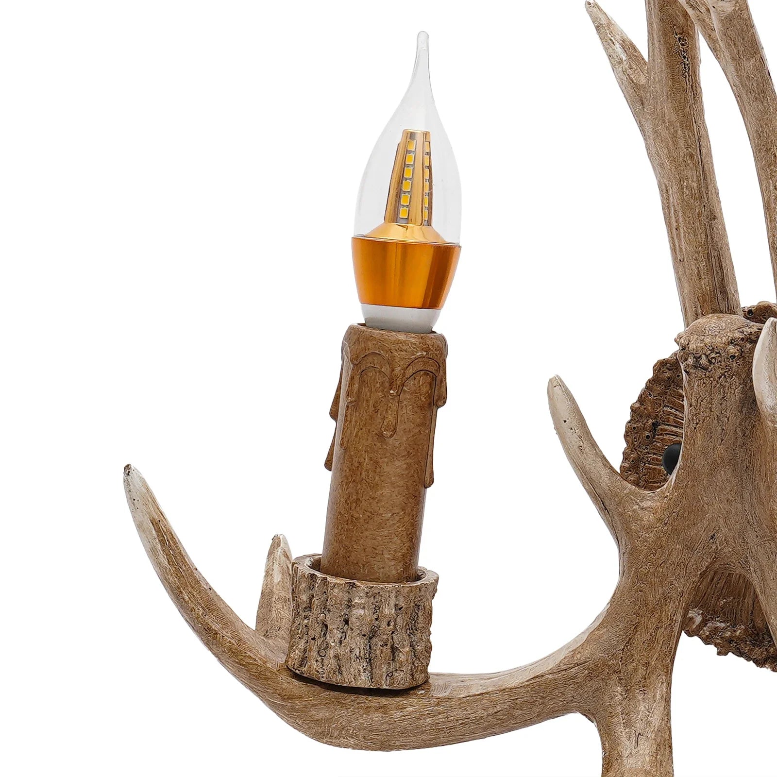 Bymaocar Energy-Efficient LED Antler Wall Lamp, E14 Bulb Base, Indoor Lighting Fixture for 32.29-53.82ft², Bedroom & Hotel Decor