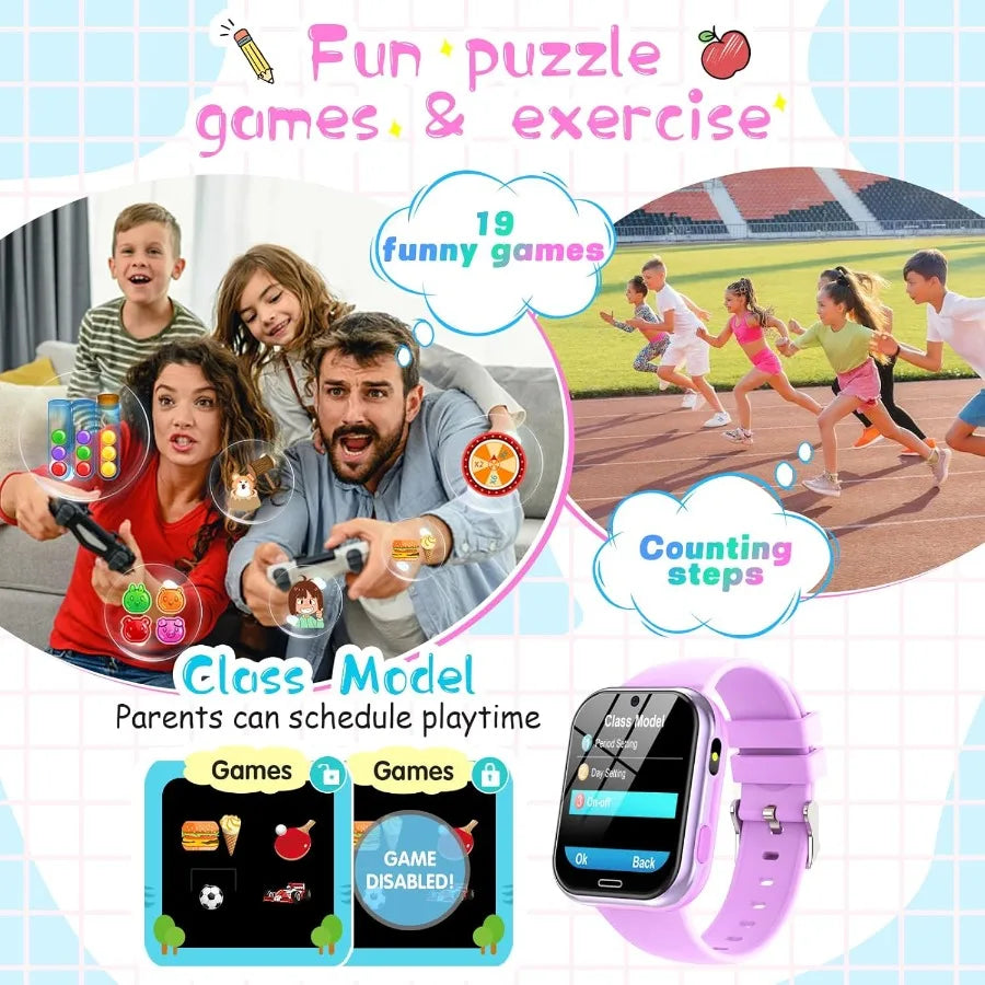 Smart Watch for Touch Screen Watch with Camera Music Video Pedometer Calculator Alarm Clock Learn Card Audio Book Calendar Watc