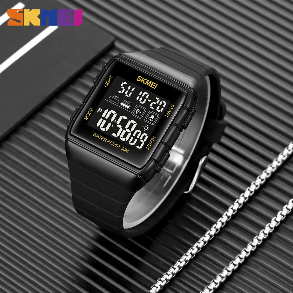 SKMEI Japan Digital movement Mens Sport Watches Military Countdown Alarm Clock 5Bar Waterproof LED Light Wristwatch reloj hombre