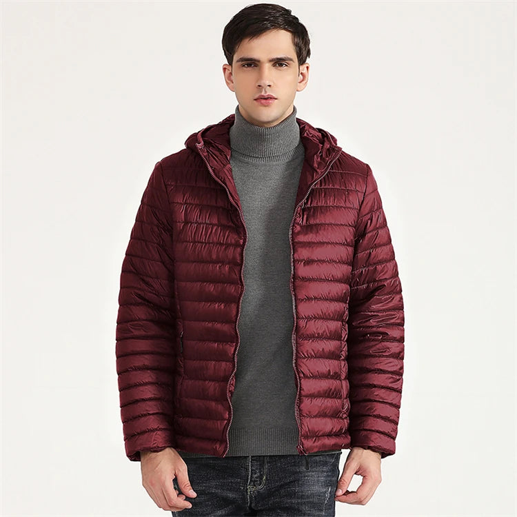 COUTUDI Lightweight Puffer Down Jackets for Men, Warm Parka, Windproof Coat, Casual Outerwear, Autumn and Winter Fashion Jacket