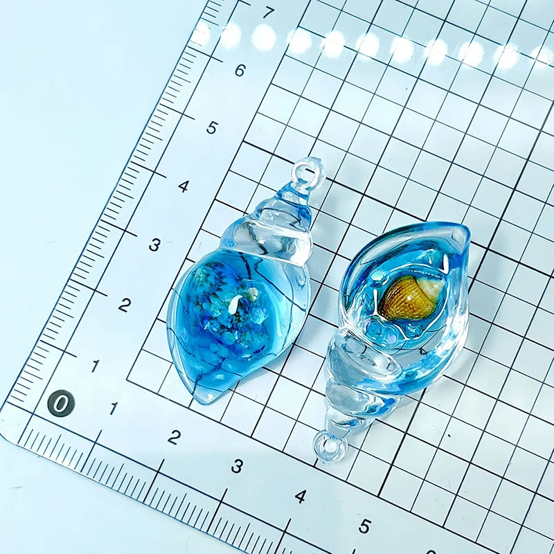 Cartoon Luminous Whelks Resin Ornaments Three Dimensional Pendant Handmade Diy Decorative Accessories