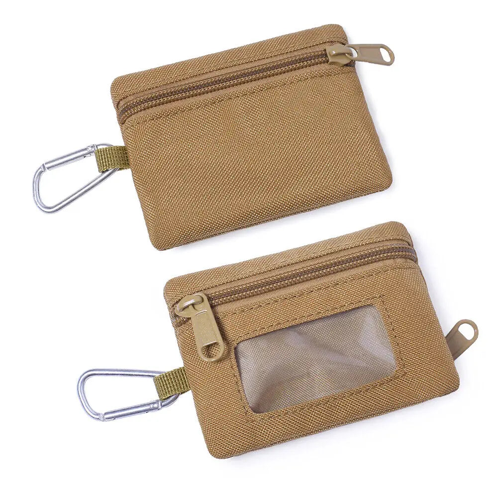 Men Women Tactical Bag Key Pouch Portable Card Holder Wallet Key Holder Money Case for Hiking Camping Hunting Outdoor
