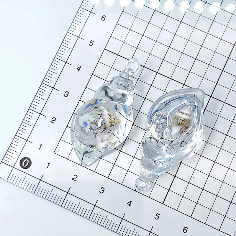Cartoon Luminous Whelks Resin Ornaments Three Dimensional Pendant Handmade Diy Decorative Accessories