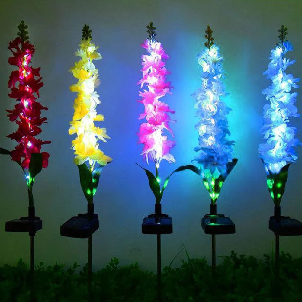LED Luminous Hyacinth Light Automatic Lighting Solar Charging Garden Decorative Lamp Outdoor Waterproof Landscape Light