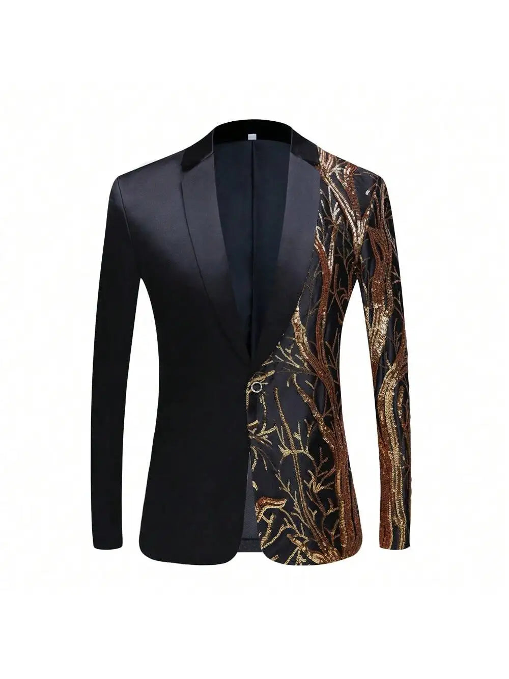Men'S Shiny Sequins Blazer Suit Jacket Stylish Tuxedo For Party, Wedding, Banquet, Prom