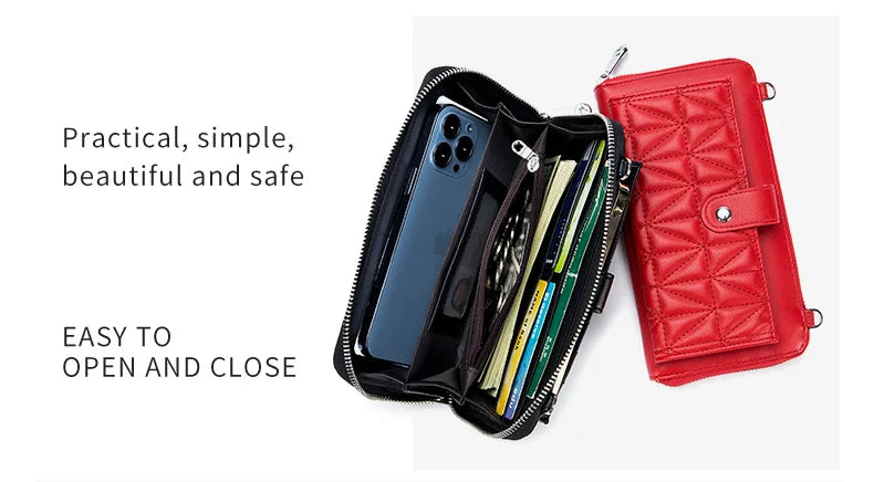 New Fashion Women's Bag with Touchscreen Phone Bag Multi functional Crossbody Bag Shoulder Strap Bag, Handbag, Coin Wallet