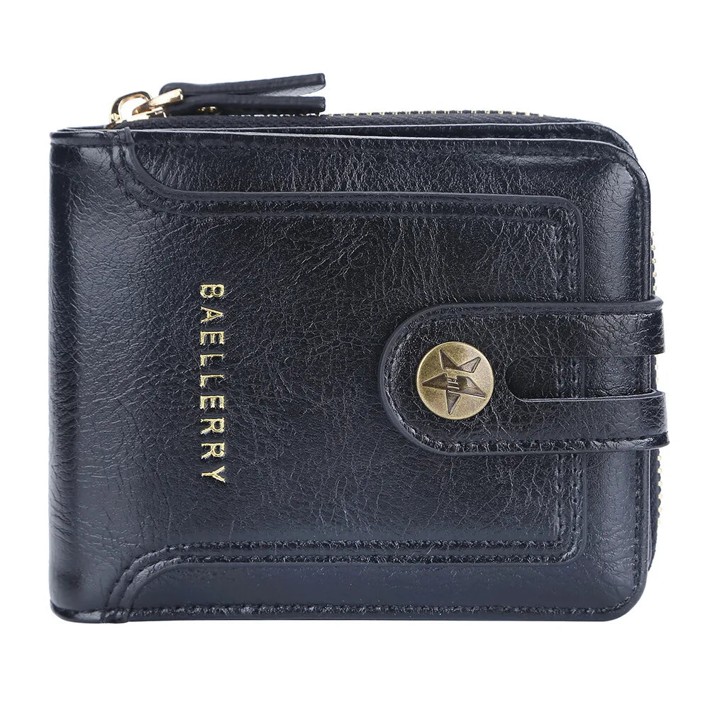 Short Vintage Small Wallet for Men Designer High Quality PU Leather with Coin Pocket Wallet Card Holder Pocket wallets