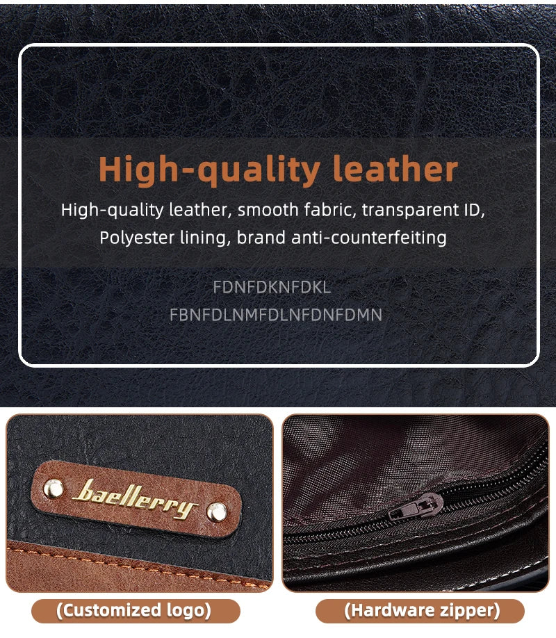 Men's Short PU Leather Wallet,Multi-Slot Bifold Pocket Photo Holder Small Men's Wallet,Vintage Wallet Pocket for Male