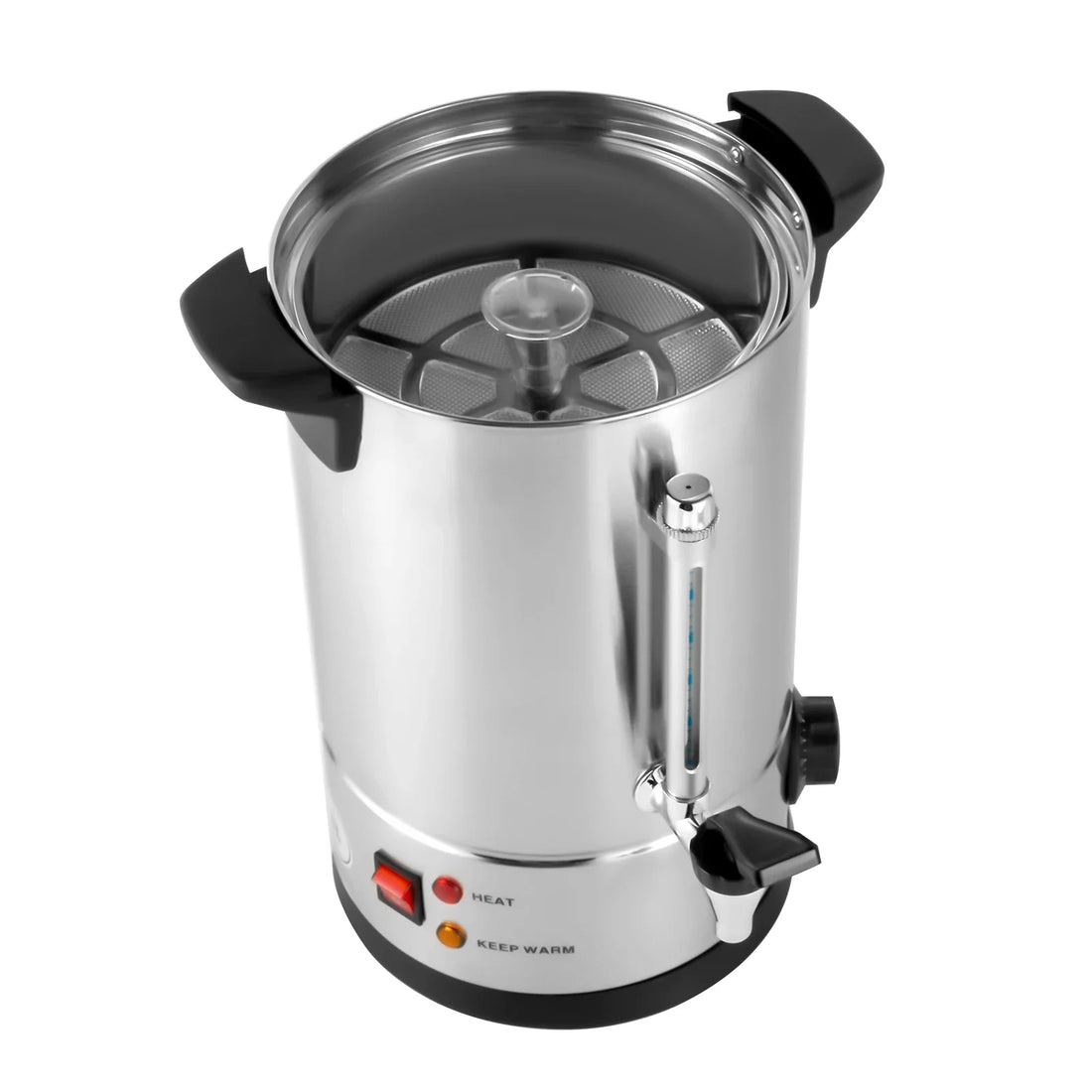 Commercial Coffee Urn Tea Maker Hot Water Beverage Dispenser, 8L Large Stainless Steel Percolate Coffee Maker Hot Water Urn