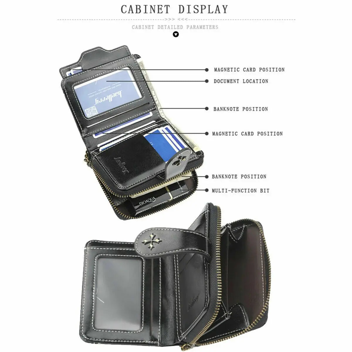 Fashion Women's Wallets Short PU Leather Credit Card Holder Bifold Female Purse Zipper Pocket Wallet Handbag Mother's Day Gifts