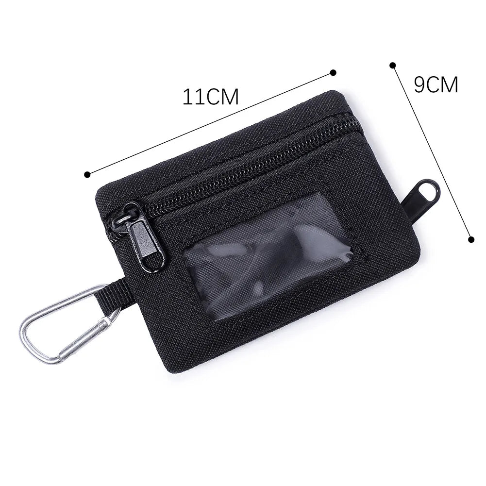 Men Women Tactical Bag Key Pouch Portable Card Holder Wallet Key Holder Money Case for Hiking Camping Hunting Outdoor