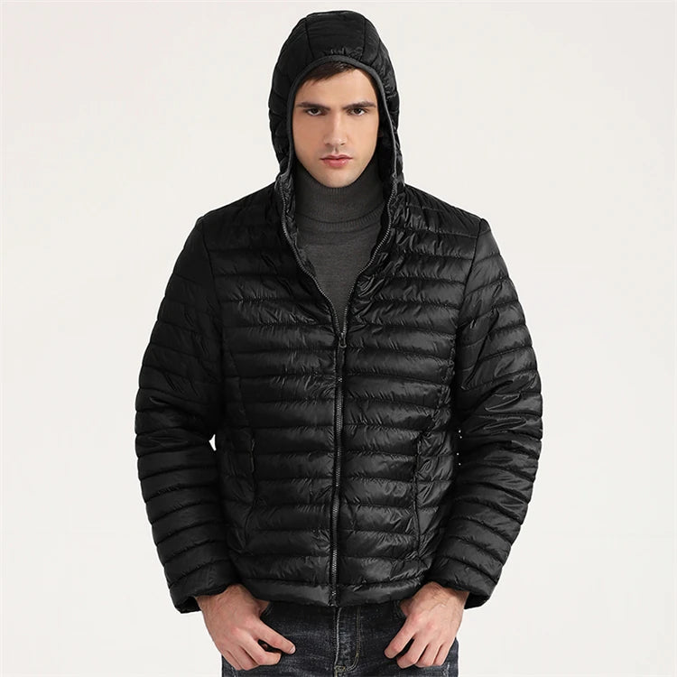 COUTUDI Lightweight Puffer Down Jackets for Men, Warm Parka, Windproof Coat, Casual Outerwear, Autumn and Winter Fashion Jacket