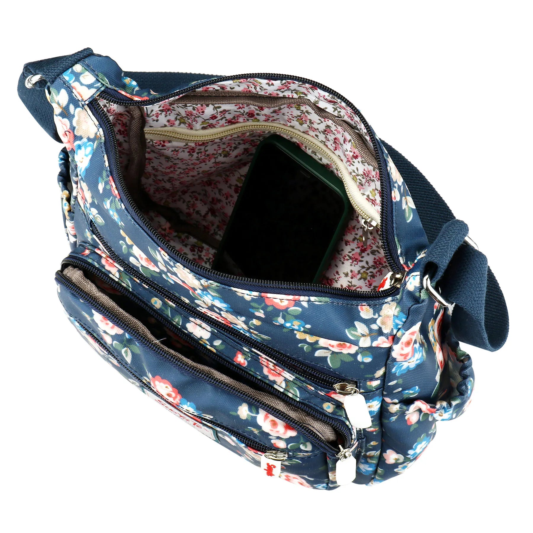 Fashion Multi-Pocket Crossbody Handbags Floral Pattern Female Shoulder Bag for Shopping Messenger Bags Waterproof Crossbody Bag