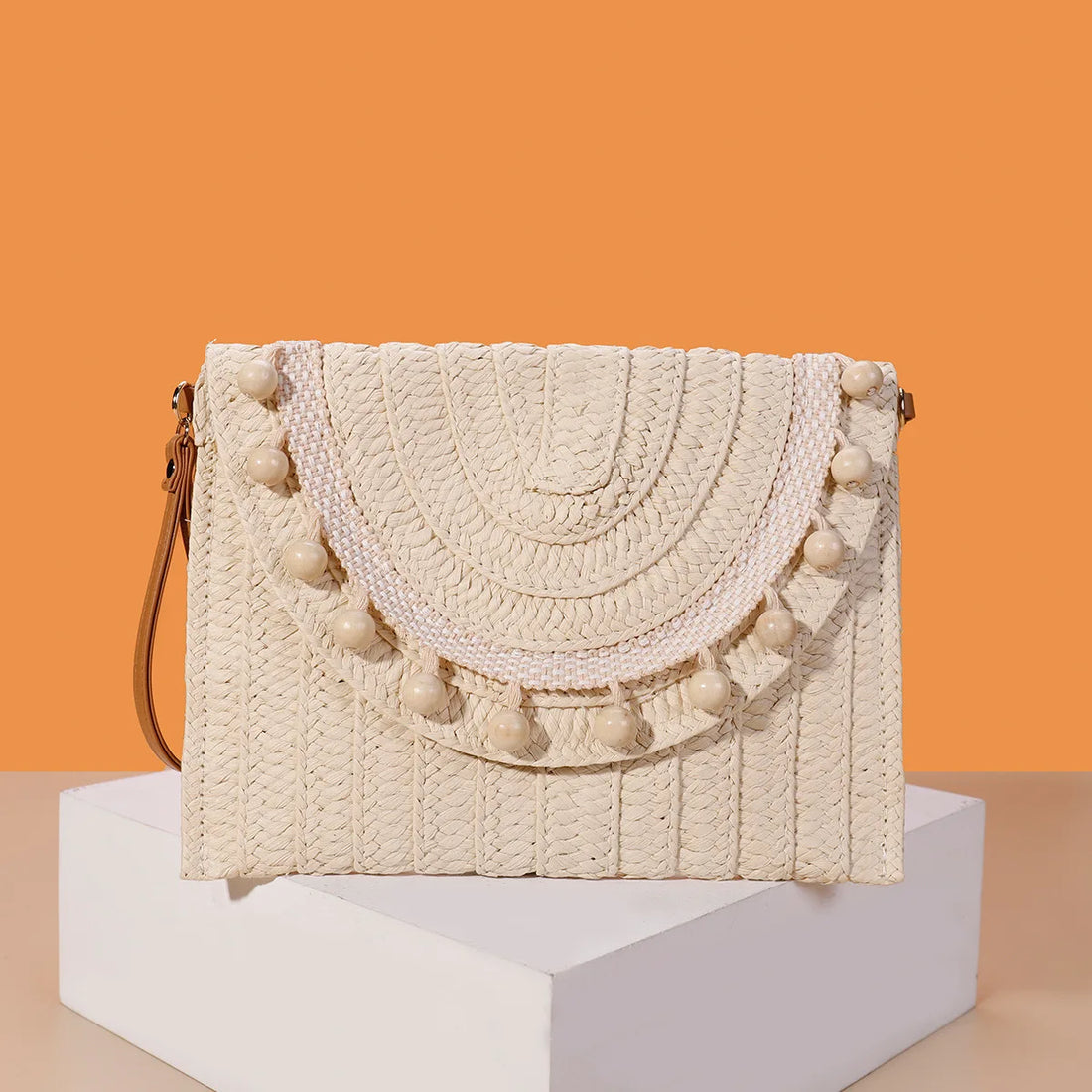 Raffia Straw Weaven Bags Fashion Ladies Wrist Clutches Summer Women Shoulder Crossbody Bags Handmade Handbags Purse Beach Bag