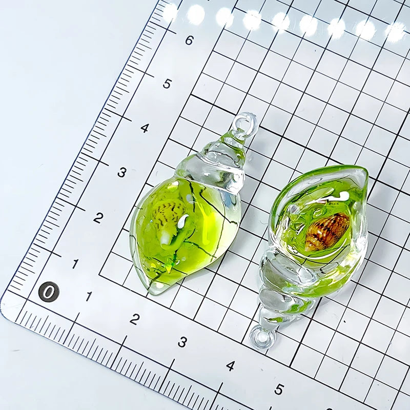 Cartoon Luminous Whelks Resin Ornaments Three Dimensional Pendant Handmade Diy Decorative Accessories