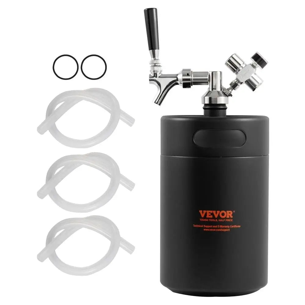 Stainless Steel Beer Growler Tap System 5L 170Oz Pressurized CO2 Regulator Faucet Leak Proof Homebrew Craft Beer
