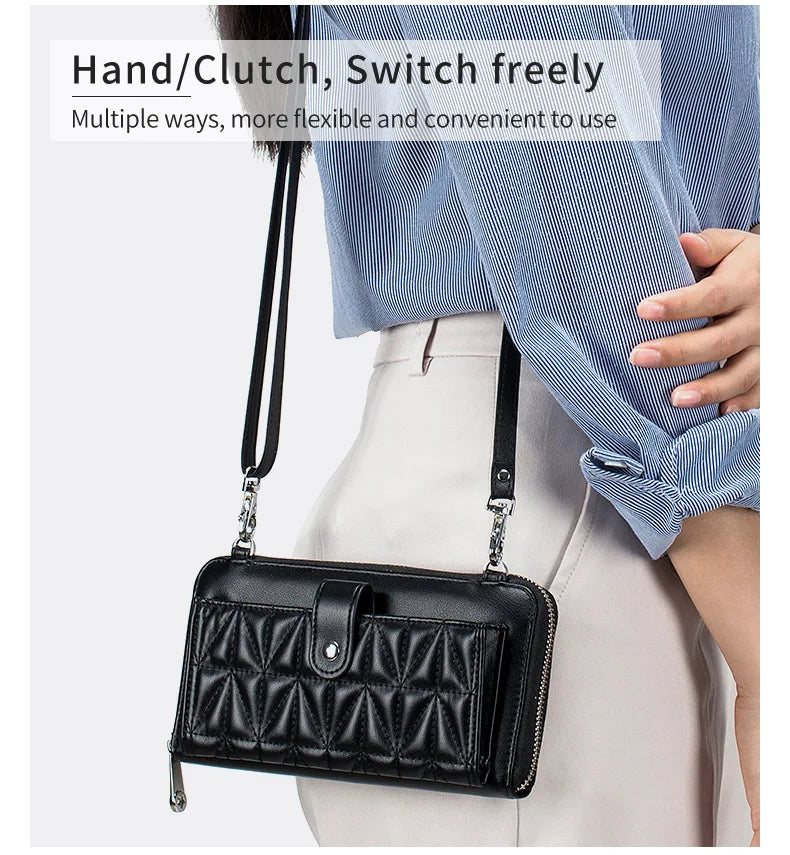 New Fashion Women's Bag with Touchscreen Phone Bag Multi functional Crossbody Bag Shoulder Strap Bag, Handbag, Coin Wallet