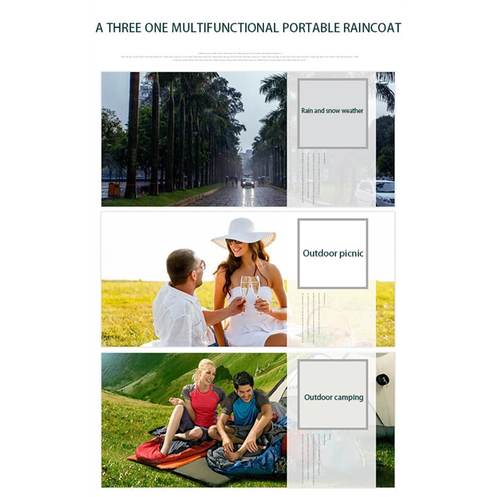 Rain Coats Backpack Raindrops Cover Climbing Hiking Camping Raincoat Poncho Jacket Waterproof Picnic Mat  Camouflage